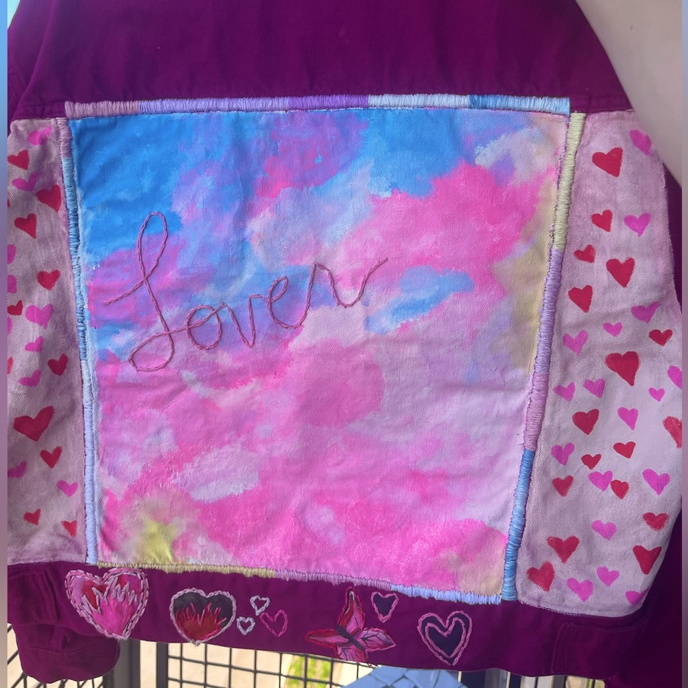 HAND PAINTED AND EMBROIDERED TAYLOR SWIFT LOVER ERA JACKET!!